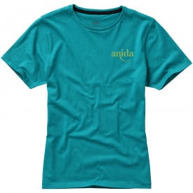 Basic katoenen dames t-shirt-Aqua