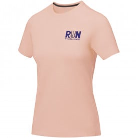 Basic katoenen dames t-shirt-Pale blush pink