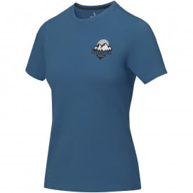 Basic katoenen dames t-shirt-Tech blue