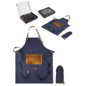 BBQ schort en want - katoen/polyester - in geschenkverpakking