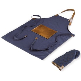 BBQ schort en want - katoen/polyester - in geschenkverpakking