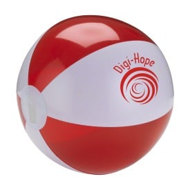 BeachBall Ø 24 cm strandbal-Wit/rood