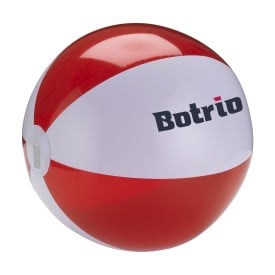 BeachBall Ø 30 cm-Wit/rood