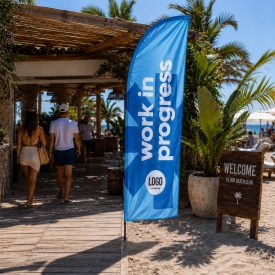 Beachflag L - straightflag - 90 x 430 cm