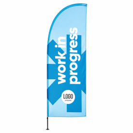 Beachflag - straightflag -90x430cm-N.v.t.