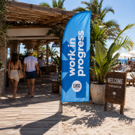 Beachflag M - straightflag - 80 x 315 cm