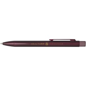 Beatriz balpen van gerecycled messing (blauwe inkt)-Bordeaux rood