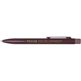 Beatriz balpen van gerecycled messing (zwarte inkt)-Bordeaux rood