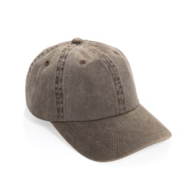 BEAU AWARE™ Washed 6 panel 270gsm cotton twill cap-Bruin