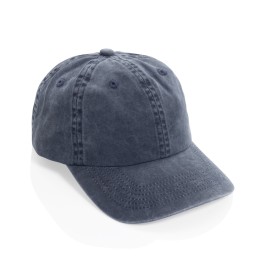 BEAU AWARE™ Washed 6 panel 270gsm cotton twill cap-Donkerblauw