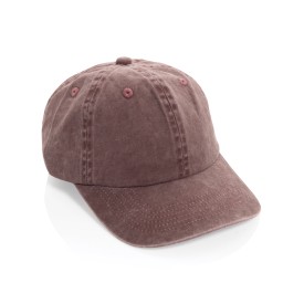 BEAU AWARE™ Washed 6 panel 270gsm cotton twill cap-Rood