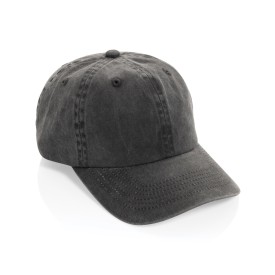 BEAU AWARE™ Washed 6 panel 270gsm cotton twill cap-Zwart