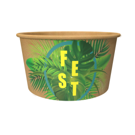 Bedrukte bowl 1000ml-Kraft