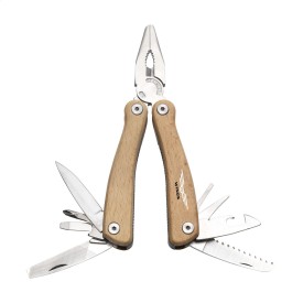 Beechwood multitool multitang - RVS en hout - 9-delig - 11 functies - in doosje