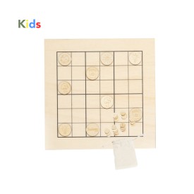 Behendigheidsspel Sudokids - hout - 36 stukken - in katoenen zakje