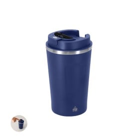 Beker-fles molin 400 ml - gerecycled RVS - isolerend - touchscreen deksel - BPA-vrij