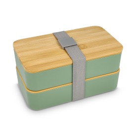 Bento lunchbox - gerecycled PP - elastische sluiting-Mint