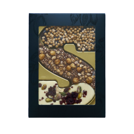 Berry Crunch chocoladeletter S - 210 gram - cranberry, hazelnoot en karamel zeezout