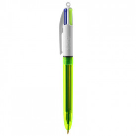 BIC® 4 Colours Fluo balpen-Doorzichtig geel