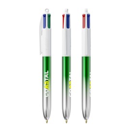 BIC® 4 Colours® Bicolor-Green/silver