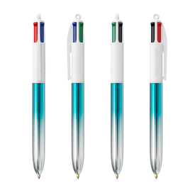 BIC® 4 Colours® Bicolor-Turquoise/silver