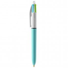 BIC® 4 Colours Fashion britePix™ balpen-Wit/lichtblauw