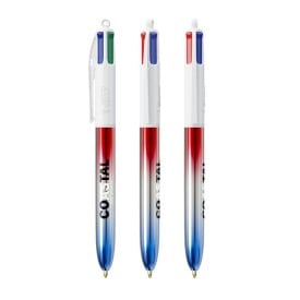 BIC® 4 Colours® Flags Collection-Rood - zilver - blauw