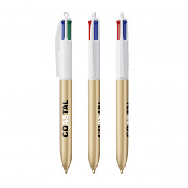 BIC® 4 Colours Glacé-Gold glacé / white