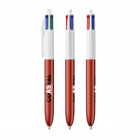 BIC® 4 Colours Glacé-Red glacé / white