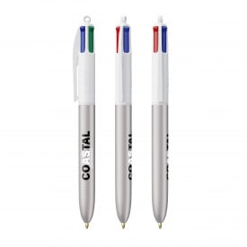 BIC® 4 Colours® balpen - kunststof - glacé afwerking