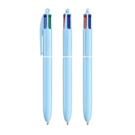 BIC® 4 Colours® Pastel balpen - kunststof - met lanyard