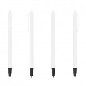 BIC® Clic stic stylus balpen - kunststof - zwarte, blauwe inkt