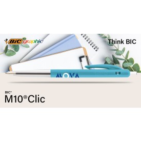 BIC® M10® Clic balpen - kunststof - blauwschrijvend