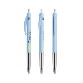 BIC® M10® Clic balpen - kunststof - blauwschrijvend-Pastel blauw