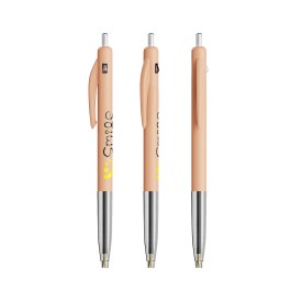 BIC® M10® Clic balpen - kunststof - blauwschrijvend-Pastel oranje