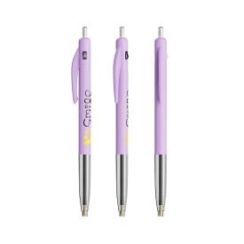 BIC® M10® Clic balpen - kunststof - blauwschrijvend-Pastel paars