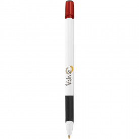 BIC® Media Clic grip balpen - kunststof - zwarte, blauwe inkt