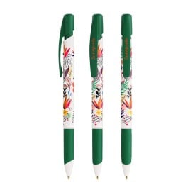 BIC® Media Clic grip Ecolutions® balpen - gerecycled kunststof - zwarte, blauwe inkt