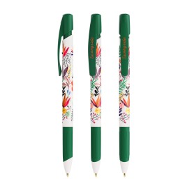 BIC® Media Clic grip Ecolutions® balpen - gerecycled kunststof - zwarte, blauwe inkt-Mix & match