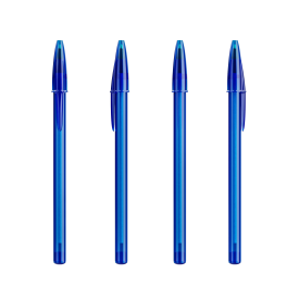 BIC Style balpen-Clear dark blue / black ink