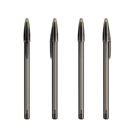 BIC Style balpen-Clear dark grey / black ink