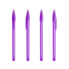 BIC Style balpen-Clear purple / black ink