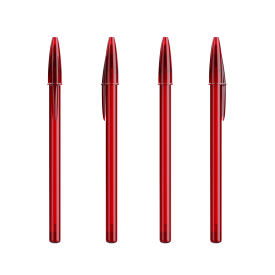 BIC Style balpen-Clear red / black ink