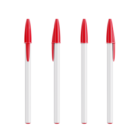 BIC Style balpen-White / red / black ink