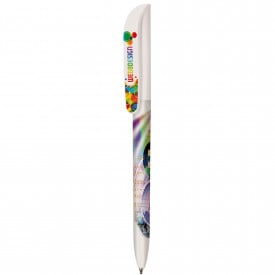 BIC® Super clip balpen - kunststof - zwarte, blauwe inkt - draai mechanisme
