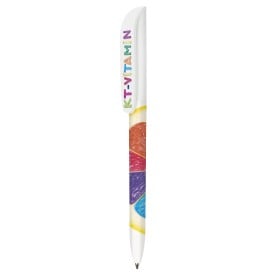 BIC® Super clip balpen - kunststof - zwarte, blauwe inkt - draai mechanisme