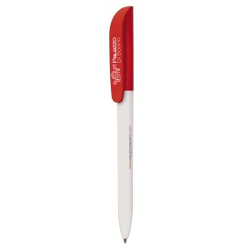 BIC® Super clip balpen - kunststof - zwarte, blauwe inkt - draai mechanisme