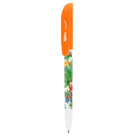 BIC® Super clip balpen - kunststof - zwarte, blauwe inkt - draai mechanisme