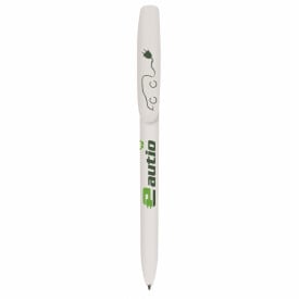 BIC® Super clip Ecolutions® balpen - gerecycled kunststof - zwarte, blauwe inkt - draai mechanisme