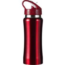 Bidon 600ml roestvrijstaal-Rood